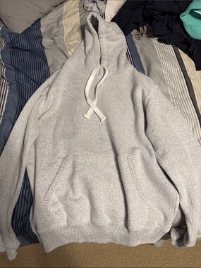 Light Gray Men's Hooded Sweatshirt - Classic Pullover Hoodie